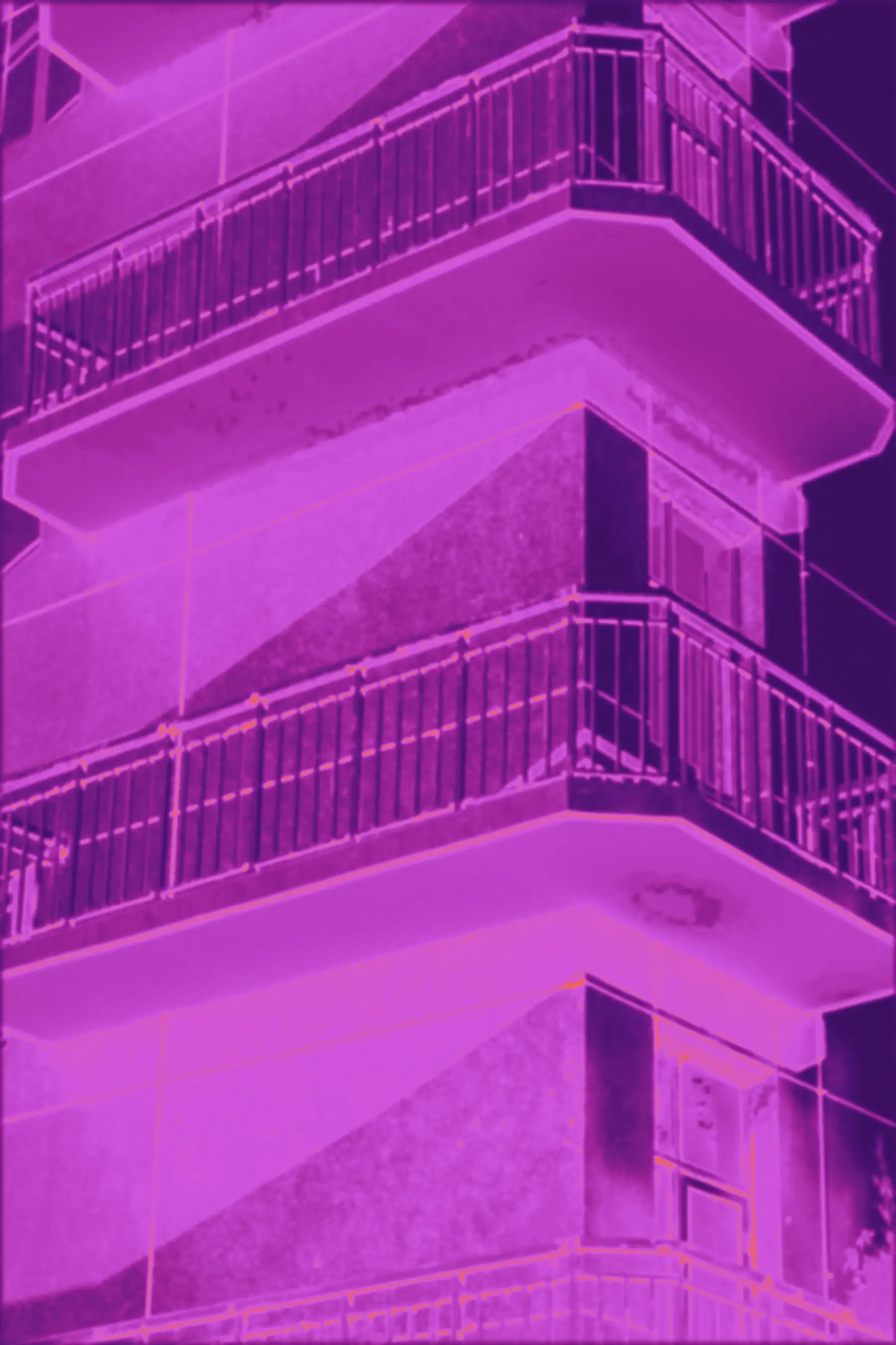 Image thermique illustrative : dalles de balcon en porte-à-faux chaudes